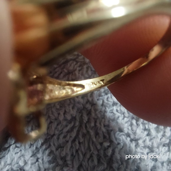 10k gold diamond bypass ring, size 7 - Picture 5 of 10